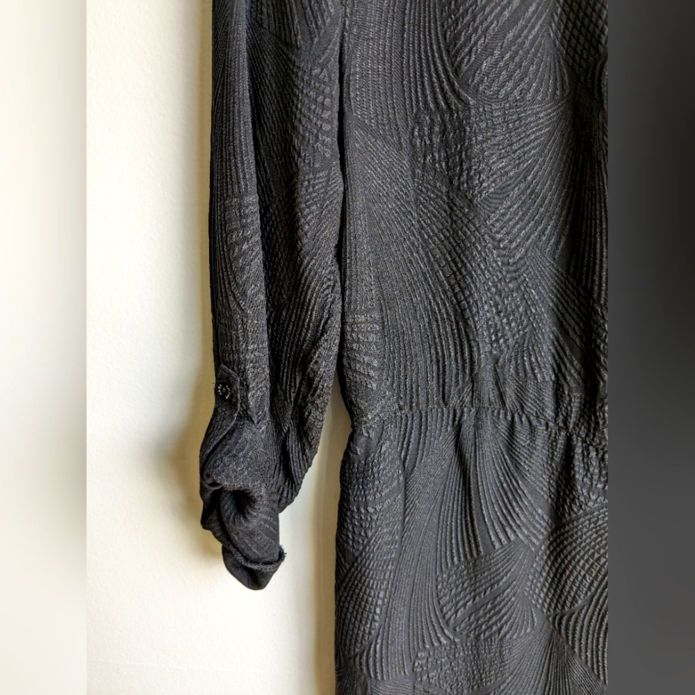 Amour Vert silk textured black wrap dress XS - Picture 8 of 8